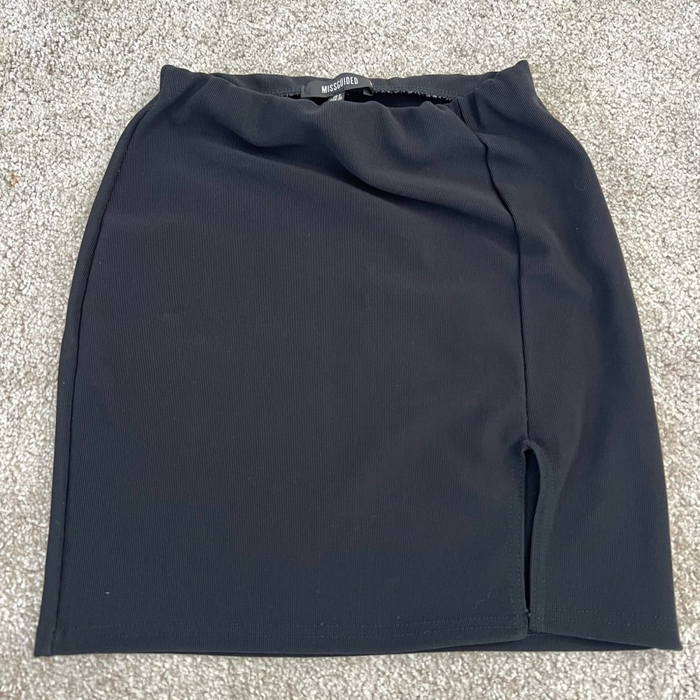 Missguided Stretchy Black Mini Skirt
